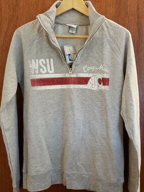 Camp David WSU Cougars Coug Mom Quarter Zip Pullover Size Medium